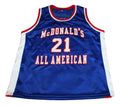 Kevin Garnett Jersey #21 McDonald's All American Basketball Sewn Blue