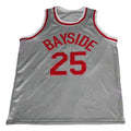 Zack Morris Jersey #25 Bayside Saved By The Bell New Basketball Grey