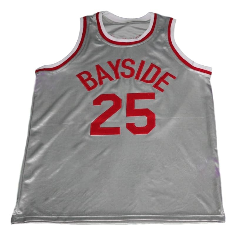 Zack Morris Jersey #25 Bayside Saved By The Bell New Basketball Grey