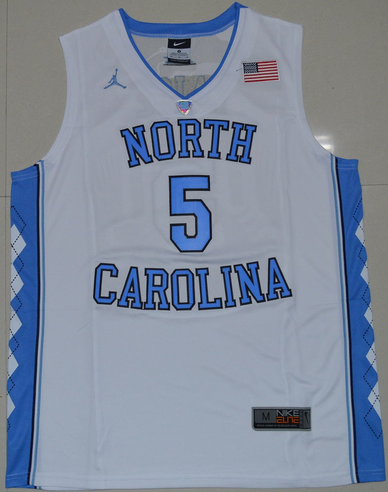 North Carolina Tar Heels #5 Marcus Paige NCAA Basketball Jersey White