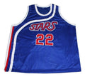 Moses Malone Jersey #22 Utah Stars Basketball Blue