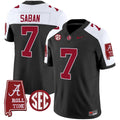 Men Nick Saban Alabama Crimson Tide Football #7 Champions Vapor Limited Jersey