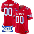 Kansas Jayhawks Football Blackhawk Red Custom Jersey