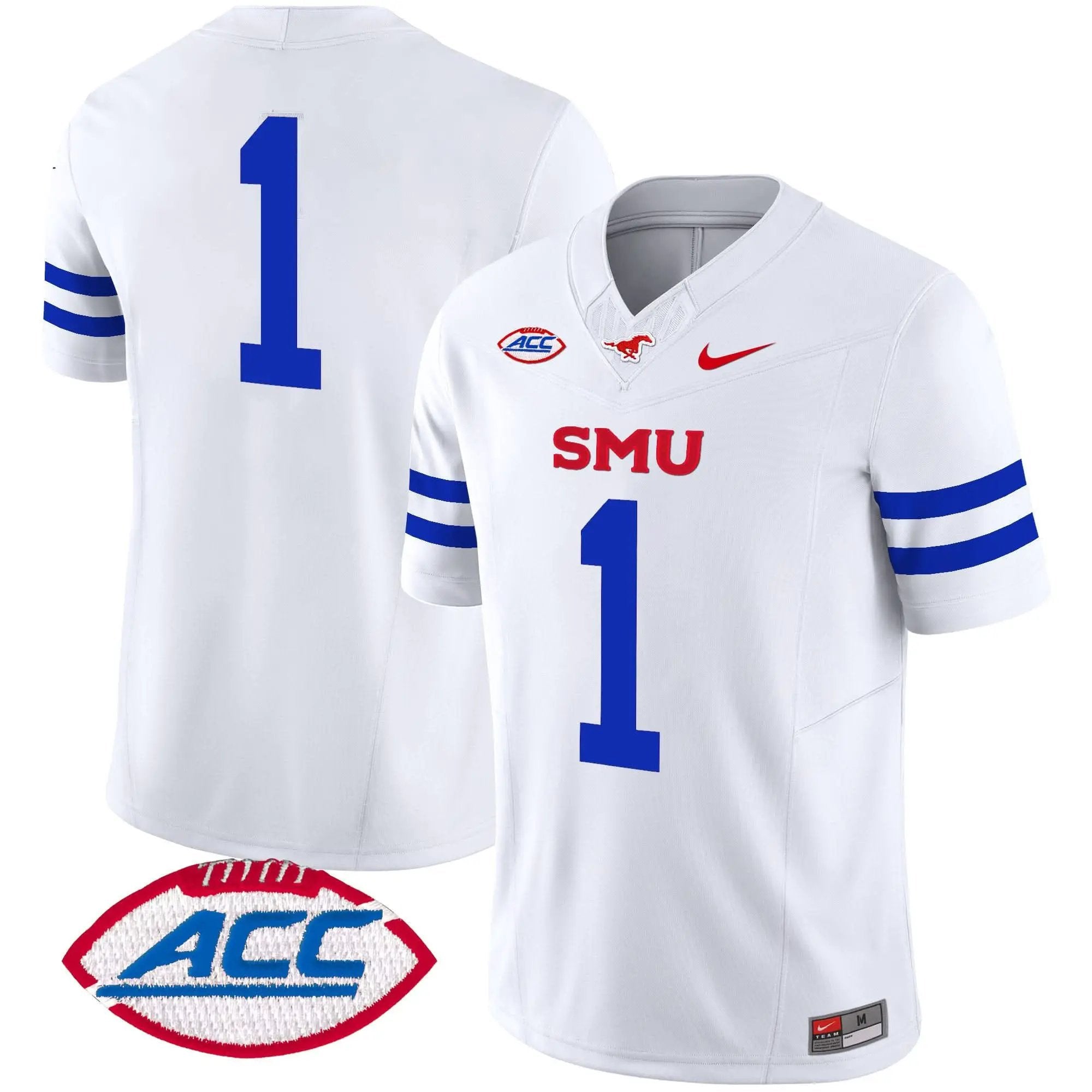 Men SMU Mustangs Football 2025 Vapor Limited Jersey - Stitched