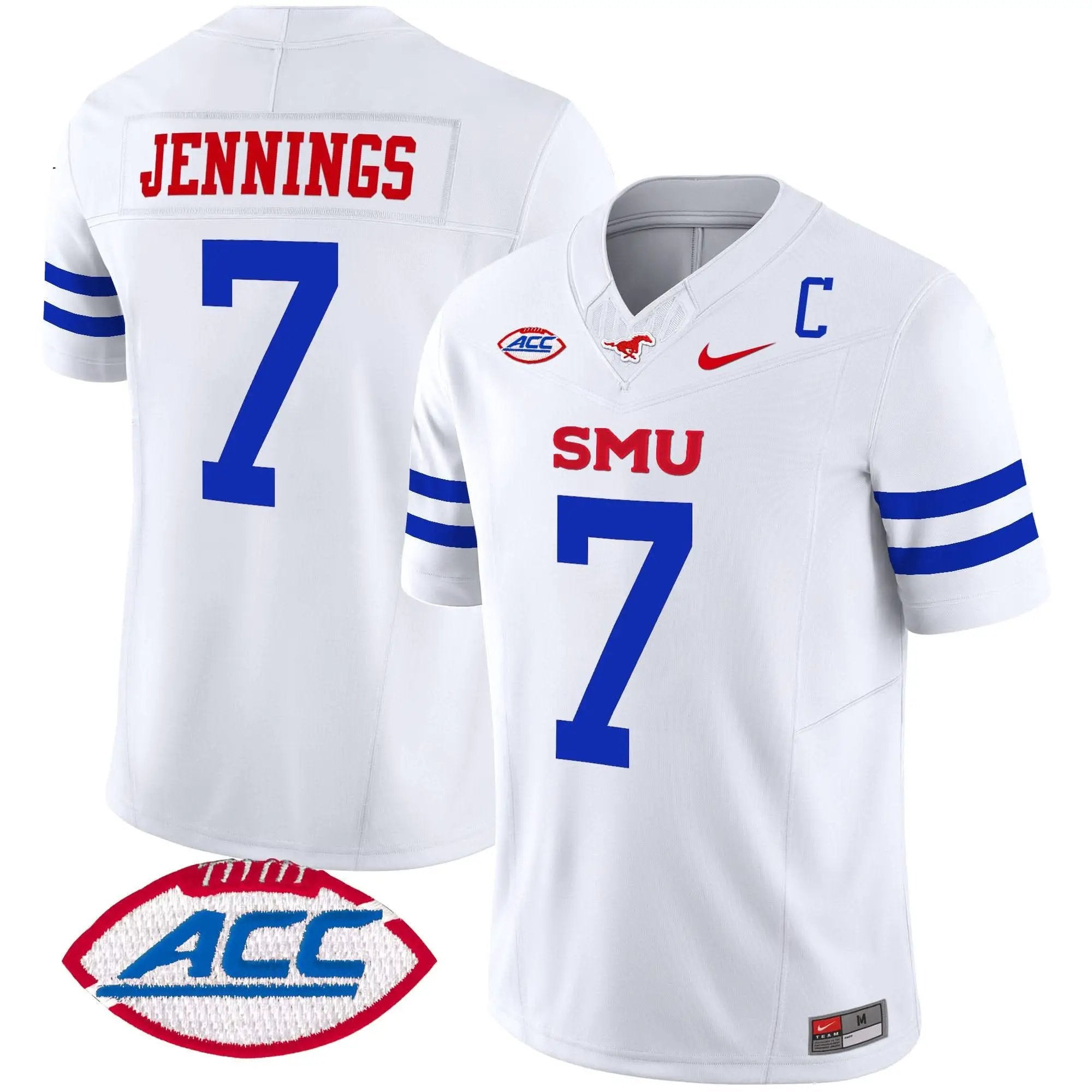 Men SMU Mustangs Football 2025 Vapor Limited Jersey - Stitched