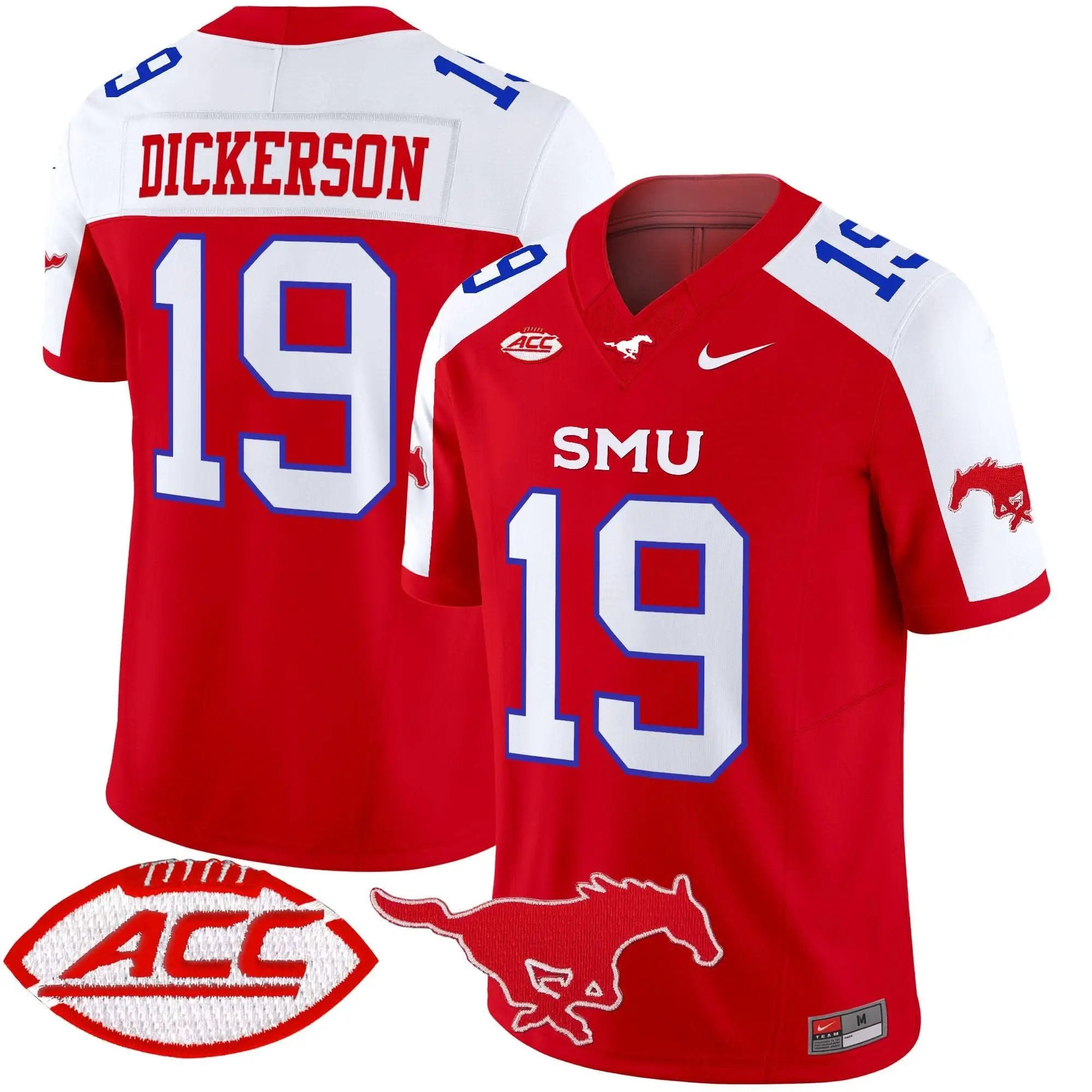 Men SMU Mustangs Football 2025 Vapor Limited Jersey - Stitched