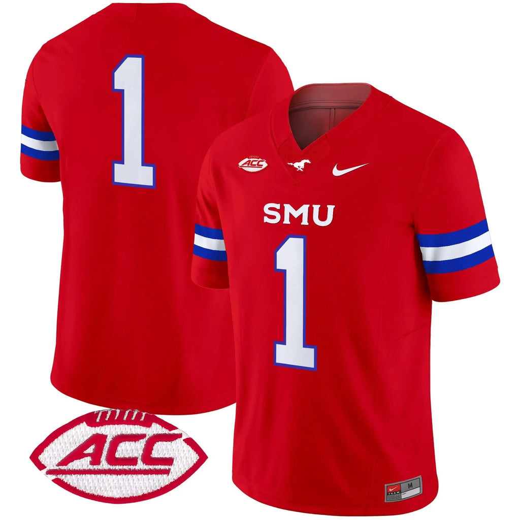 Men SMU Mustangs Football 2025 Vapor Limited Jersey - Stitched
