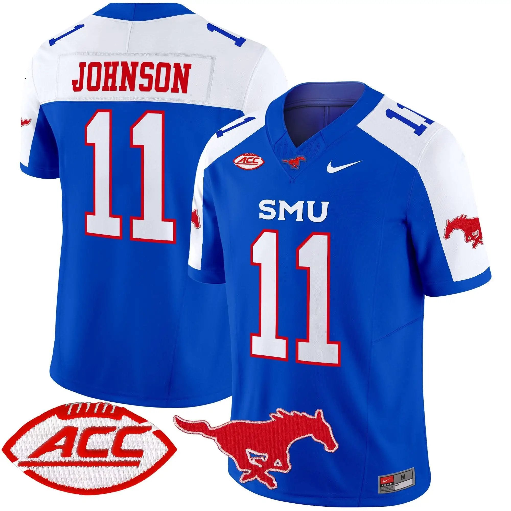 Men SMU Mustangs Football 2025 Vapor Limited Jersey - Stitched