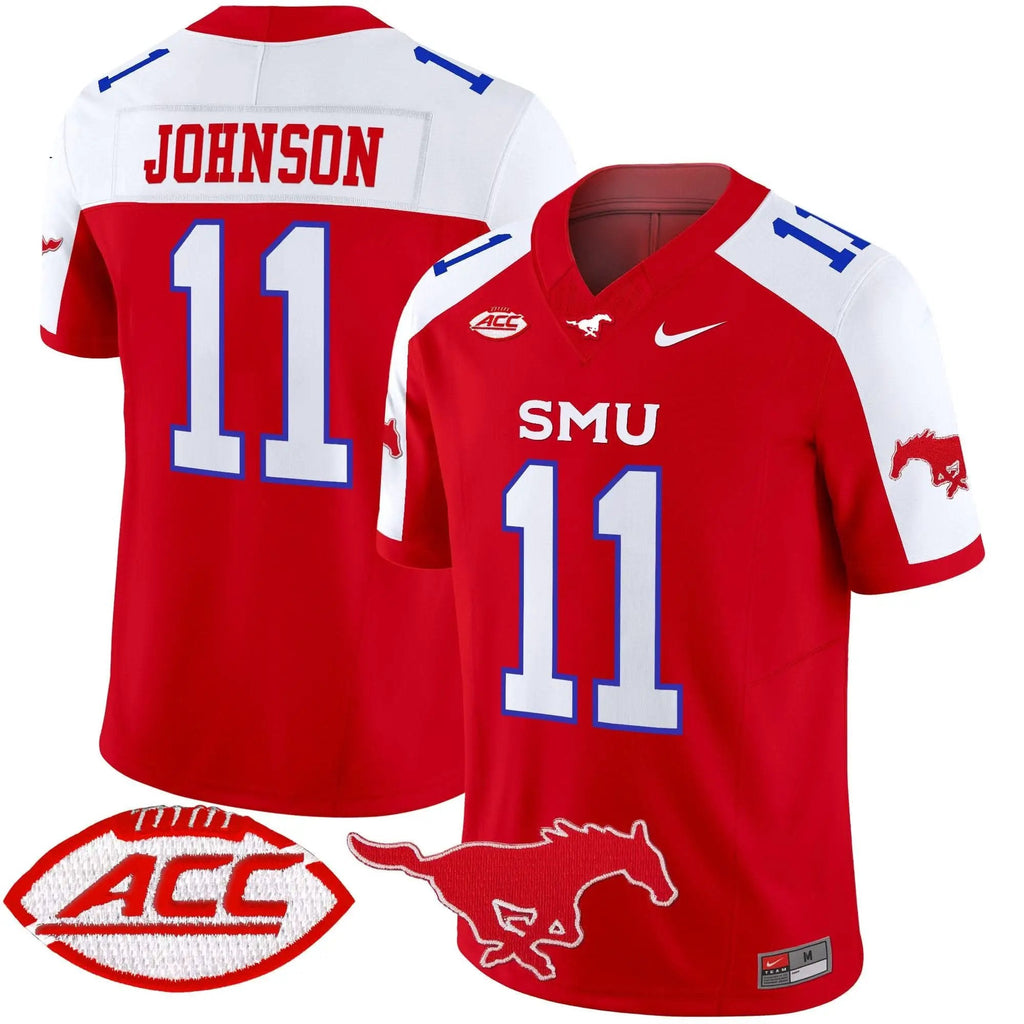 Men SMU Mustangs Football 2025 Vapor Limited Jersey - Stitched