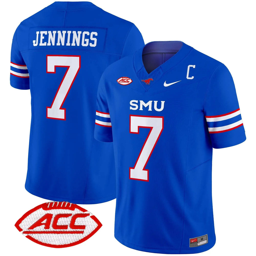 Men SMU Mustangs Football 2025 Vapor Limited Jersey - Stitched