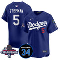 Men Dodgers - World Series Champions 2024/Fernando Valenzuela Memorial Jersey - All Stitched N1