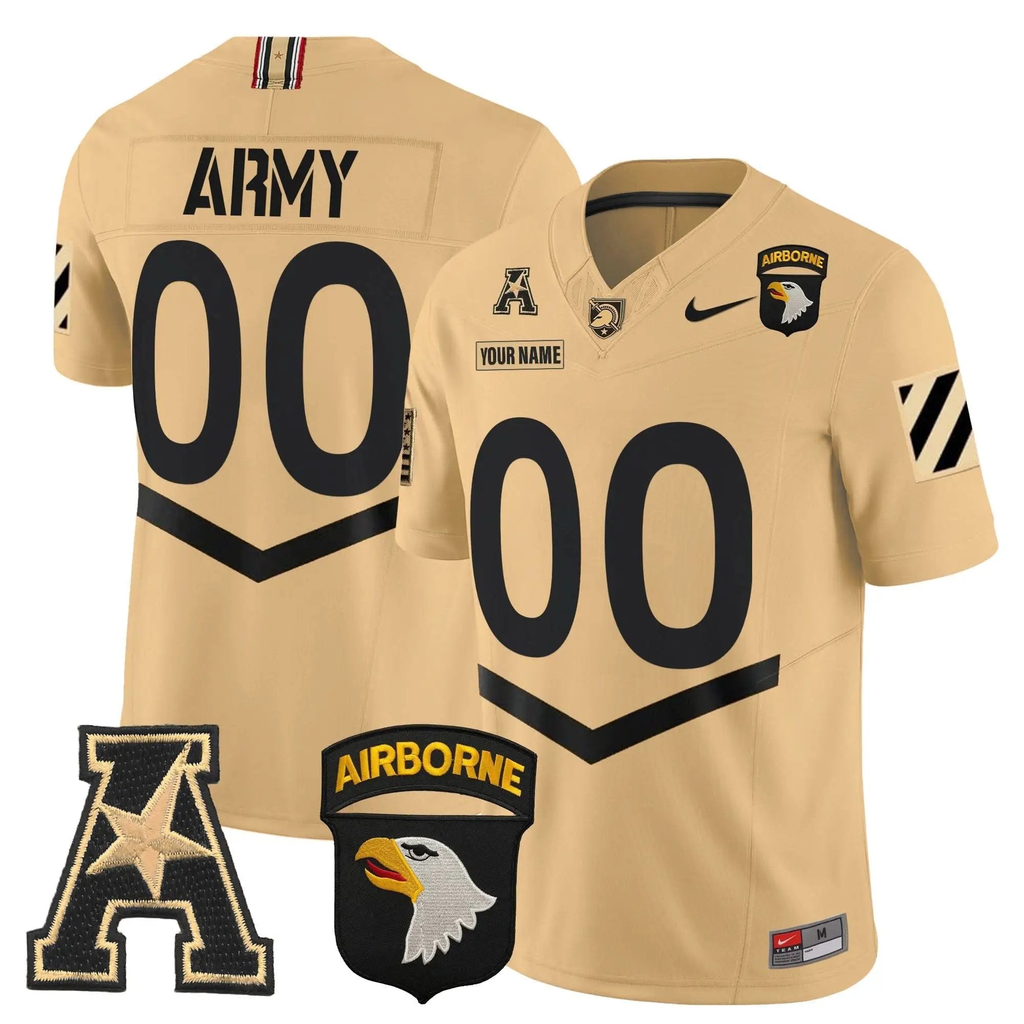 Army Black Knights 101st Airborne Division Patch 2024 Vapor Limited Custom Jersey V3
