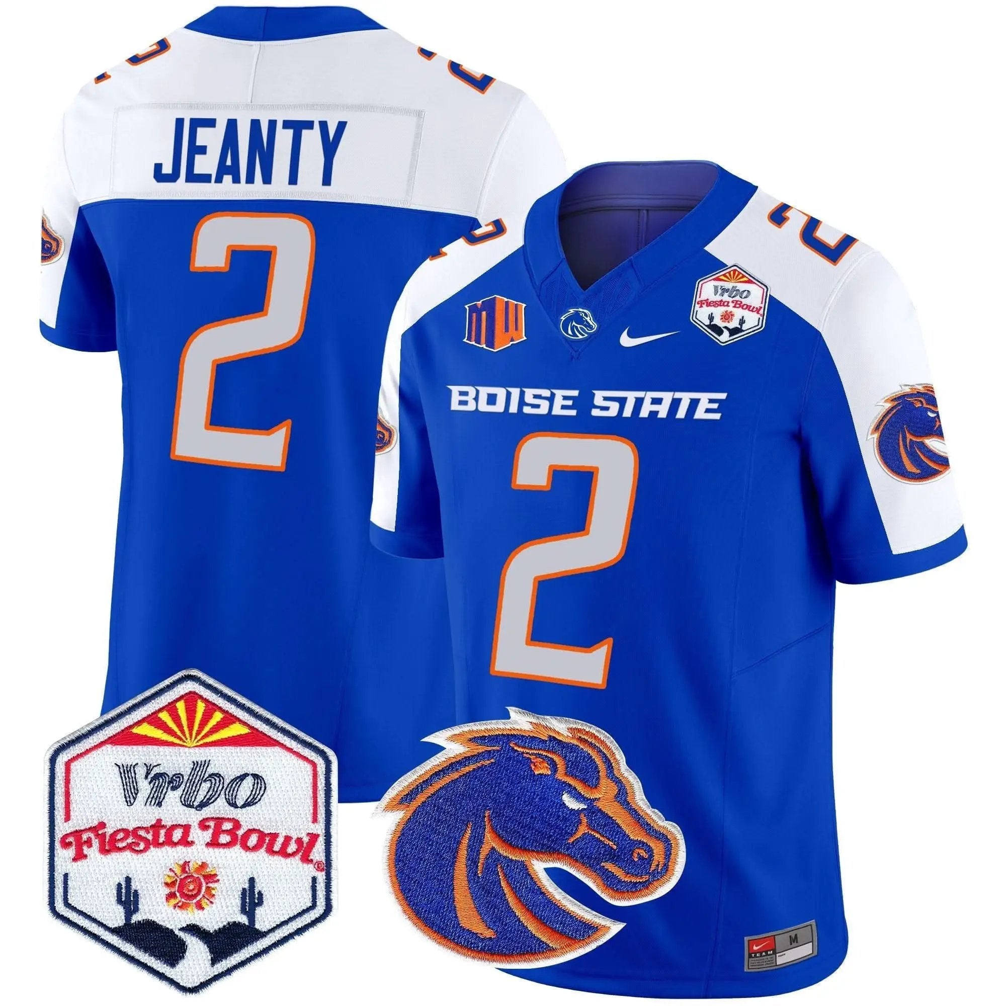 Men Boise State Broncos football 2025 The Fiesta Bowl Patch Vapor Limited Jersey