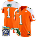 Men Miami Hurricanes 2025 PopTarts Bowl Patch Vapor Limited Jersey
