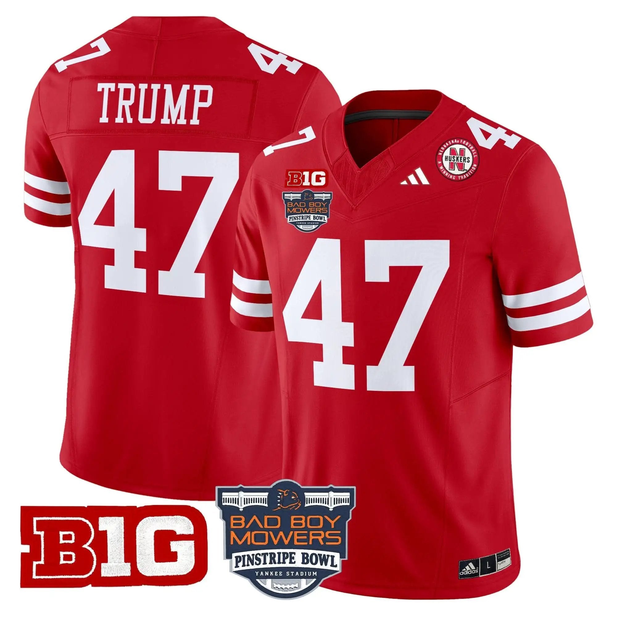 Men Nebraska Cornhuskers Football 2025 Pinstripe Bowl Patch Vapor Limited Jersey