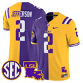 Men LSU Tiger Football Split Vapor Limited Jersey Stitched