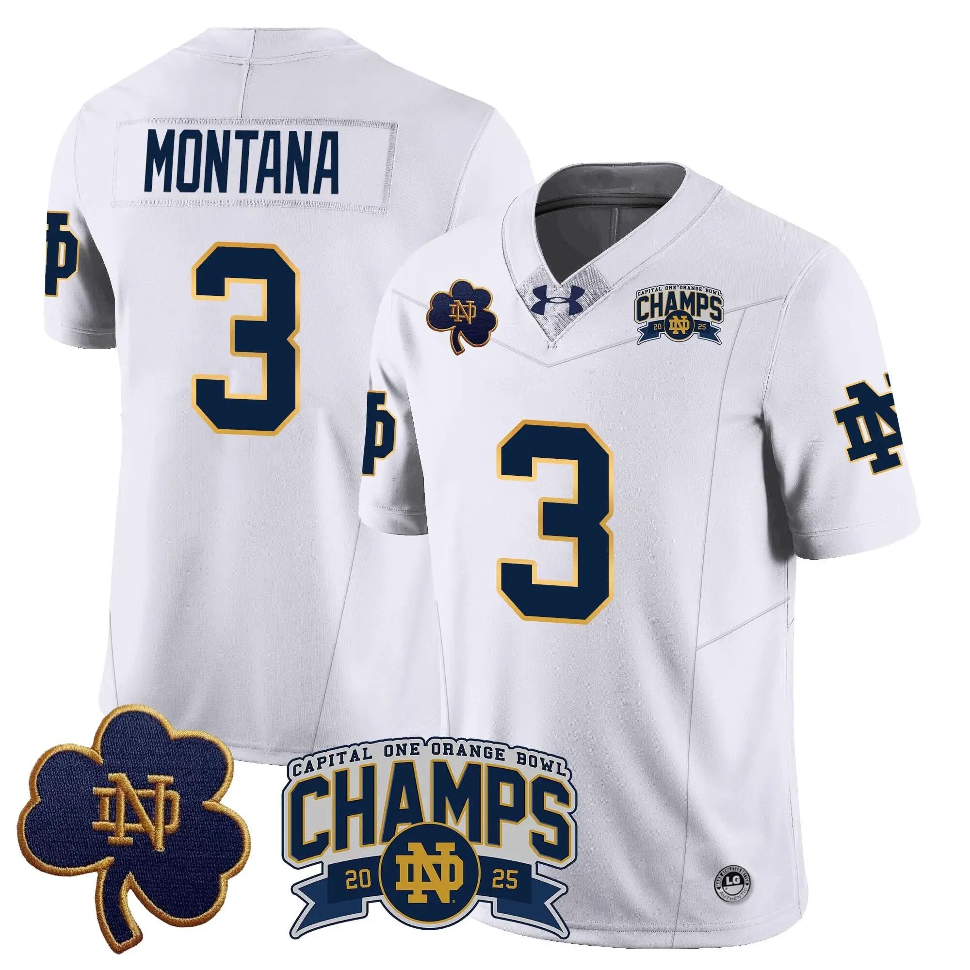 Men Notre Dame Fighting Irish 2025 Orange Bowl Champions Jersey N6 Football