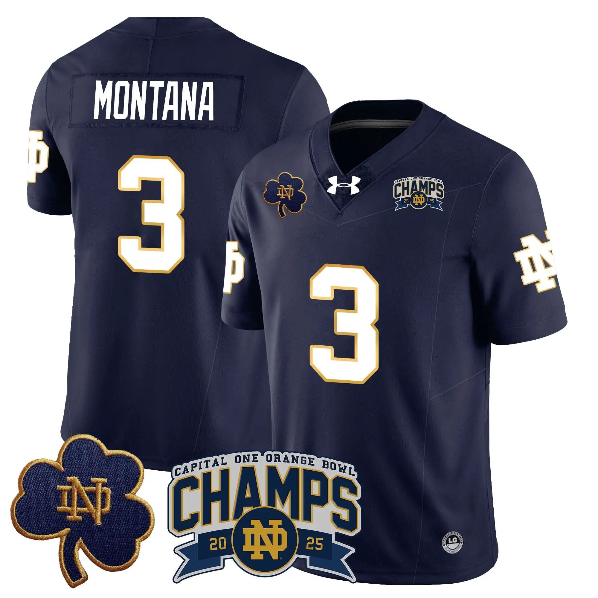 Men Notre Dame Fighting Irish 2025 Orange Bowl Champions Jersey N6 Football