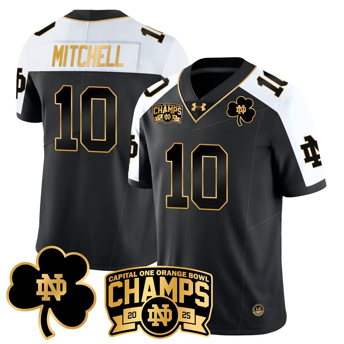 Men Notre Dame Fighting Irish 2025 Orange Bowl Champions Jersey N6 Football