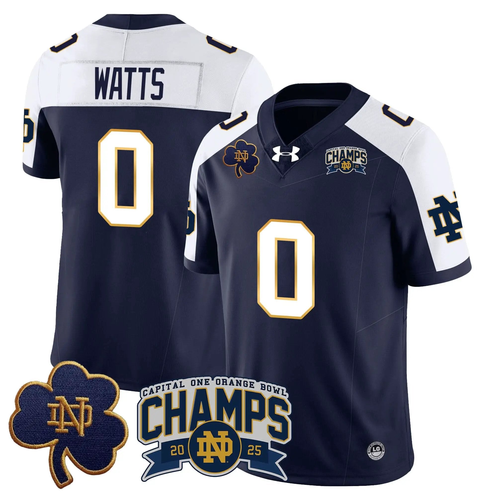 Men Notre Dame Fighting Irish 2025 Orange Bowl Champions Jersey N6 Football