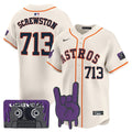 Men Houston Astros DJ Screw Patch Vapor Premier Limited Jersey - All Stitched