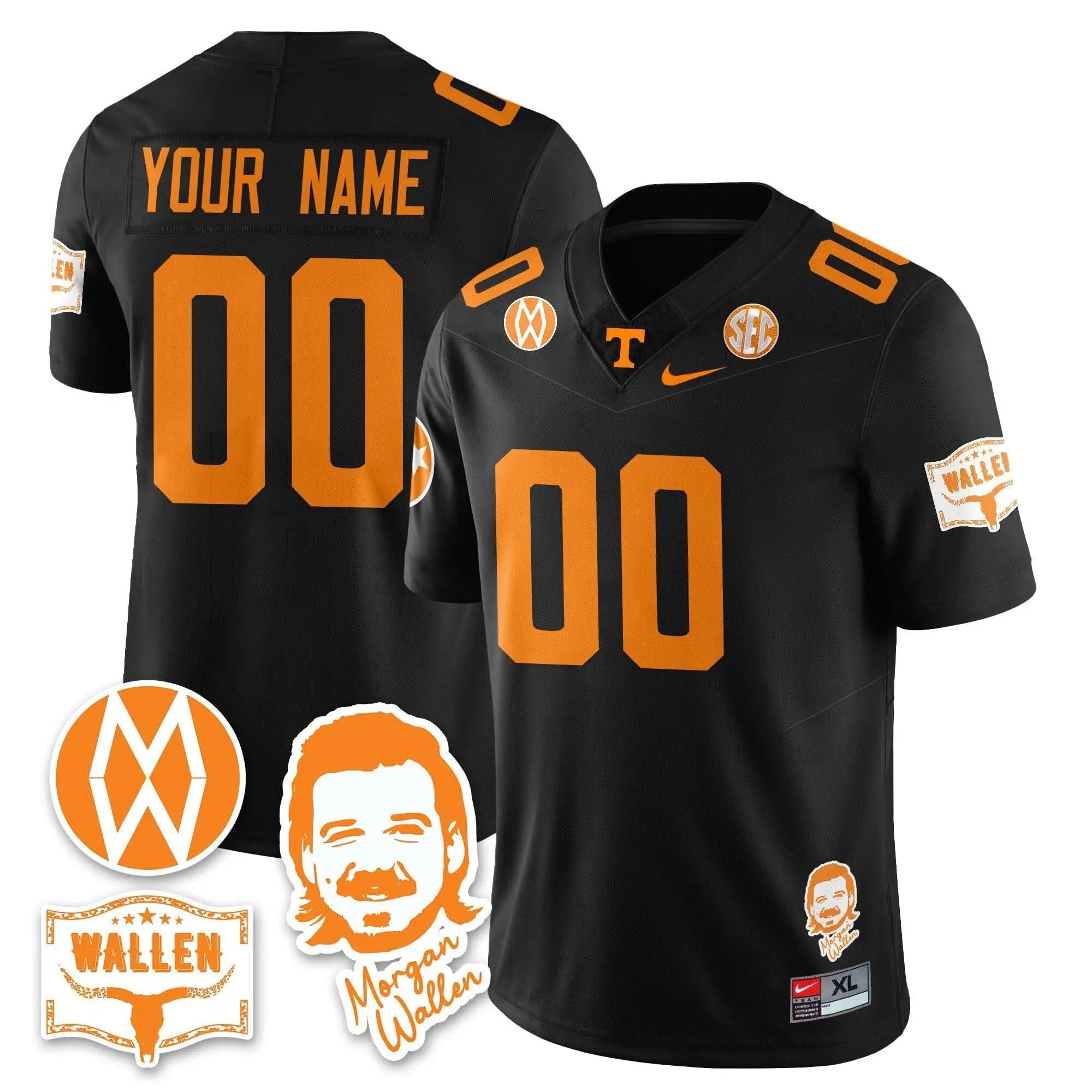 Tennessee Volunteers Morgan Wallen 2025 Football Custom Jersey