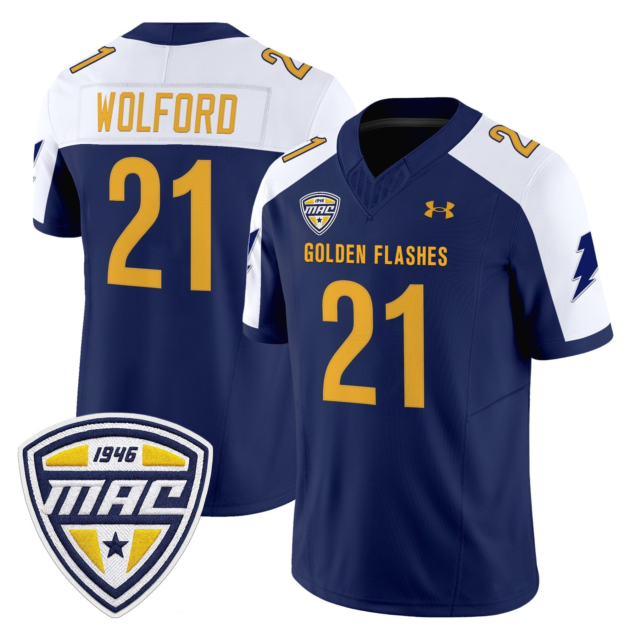 Kent State Golden Flashes 2025 Vapor Limited Jersey - All Stitched