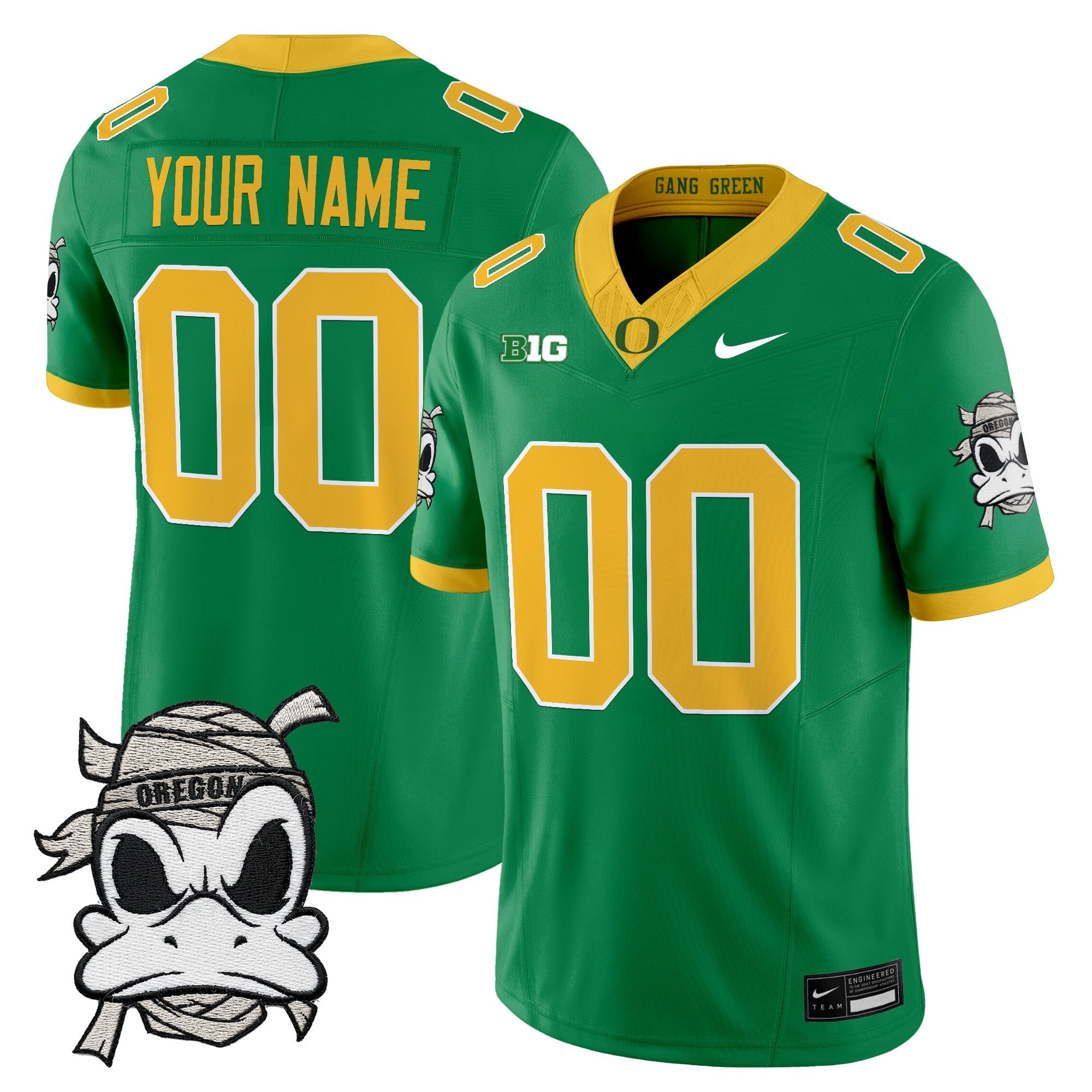 Oregon Ducks 2025 "Mummy Duck" Vapor Limited Custom Jersey V1 - All Stitched