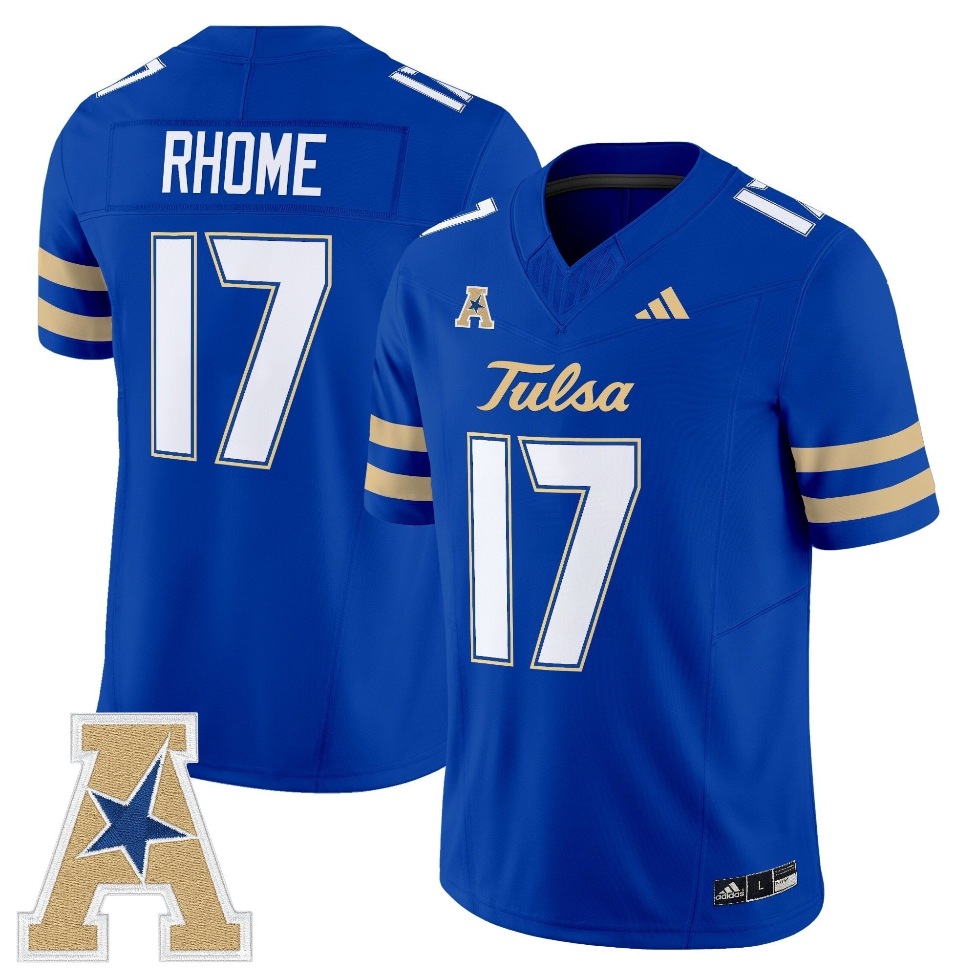 Tulsa Golden Hurricane 2025 Vapor Limited Jersey - All Stitched