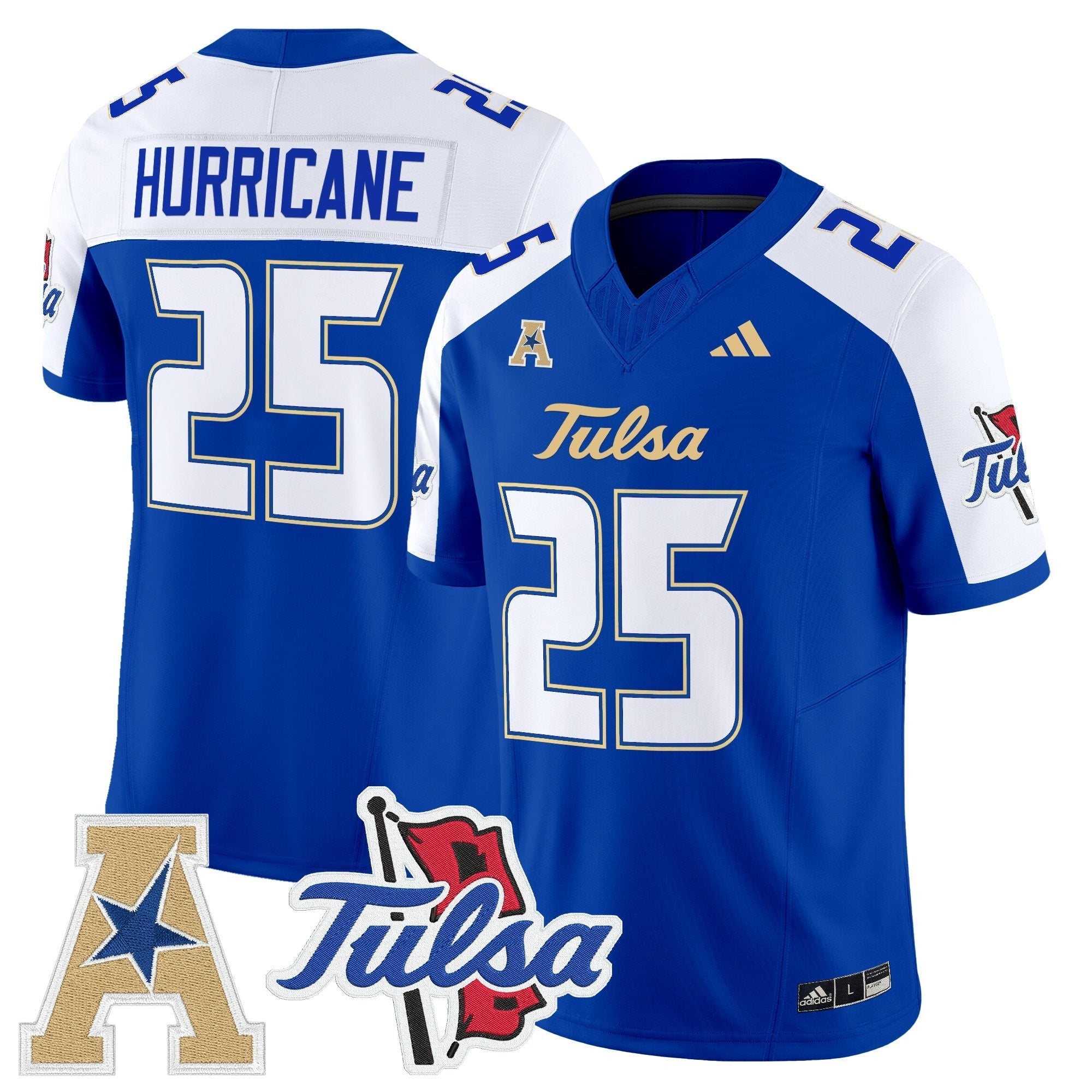 Tulsa Golden Hurricane 2025 Vapor Limited Jersey - All Stitched
