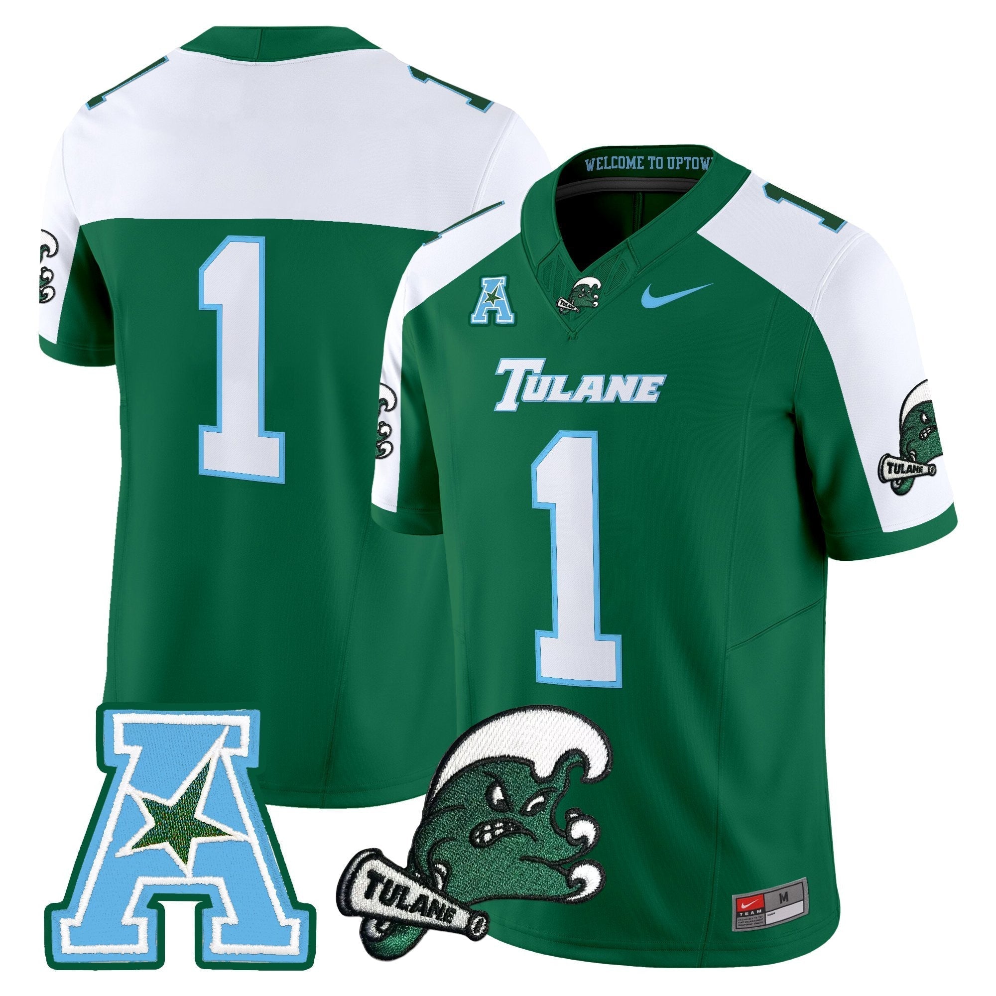 Tulane Green Wave 2025 Vapor Limited Jersey - All Stitched