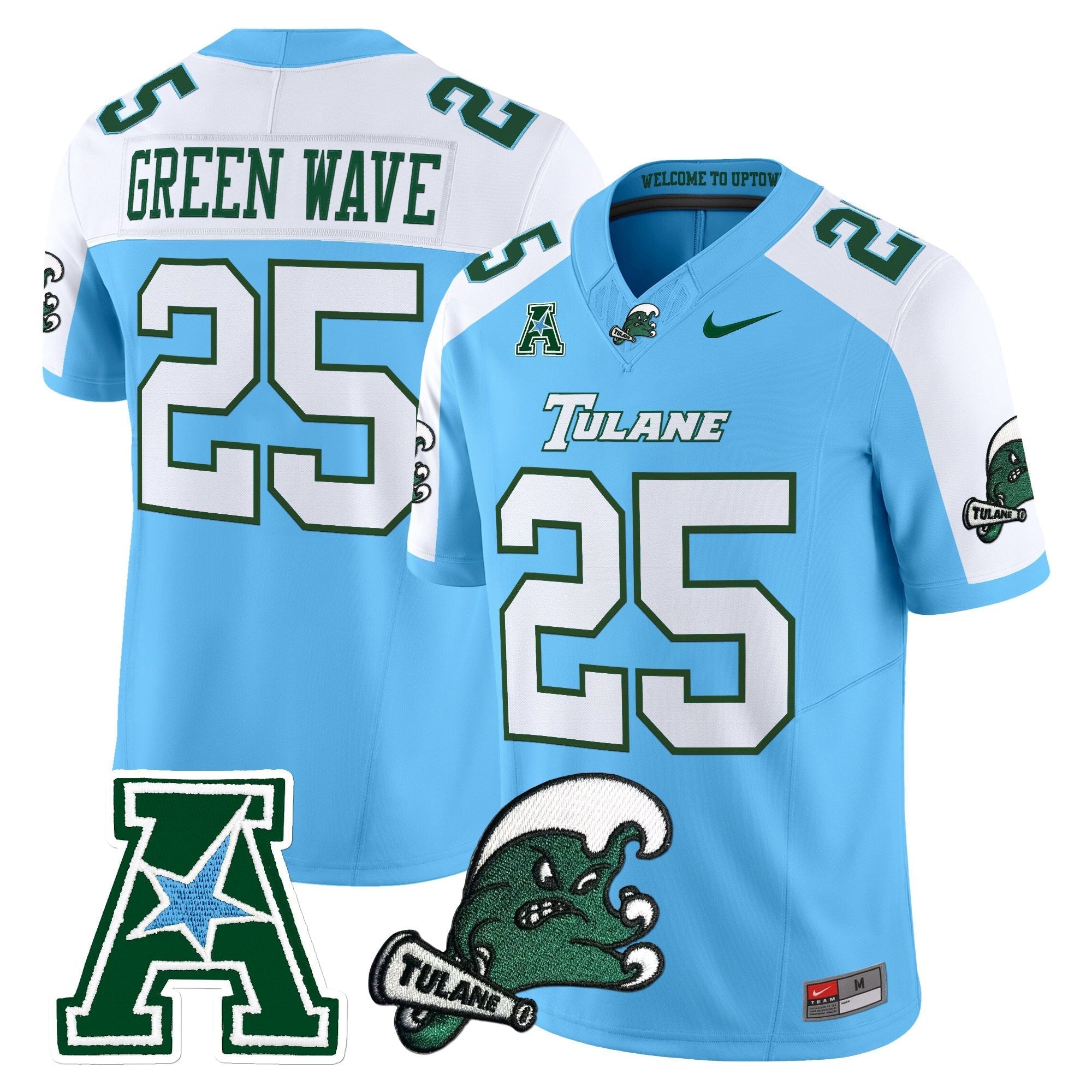 Tulane Green Wave 2025 Vapor Limited Jersey - All Stitched