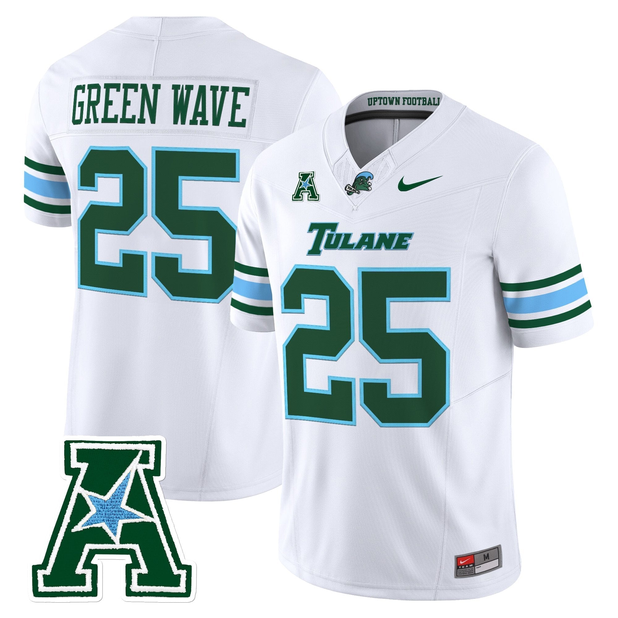 Tulane Green Wave 2025 Vapor Limited Jersey - All Stitched
