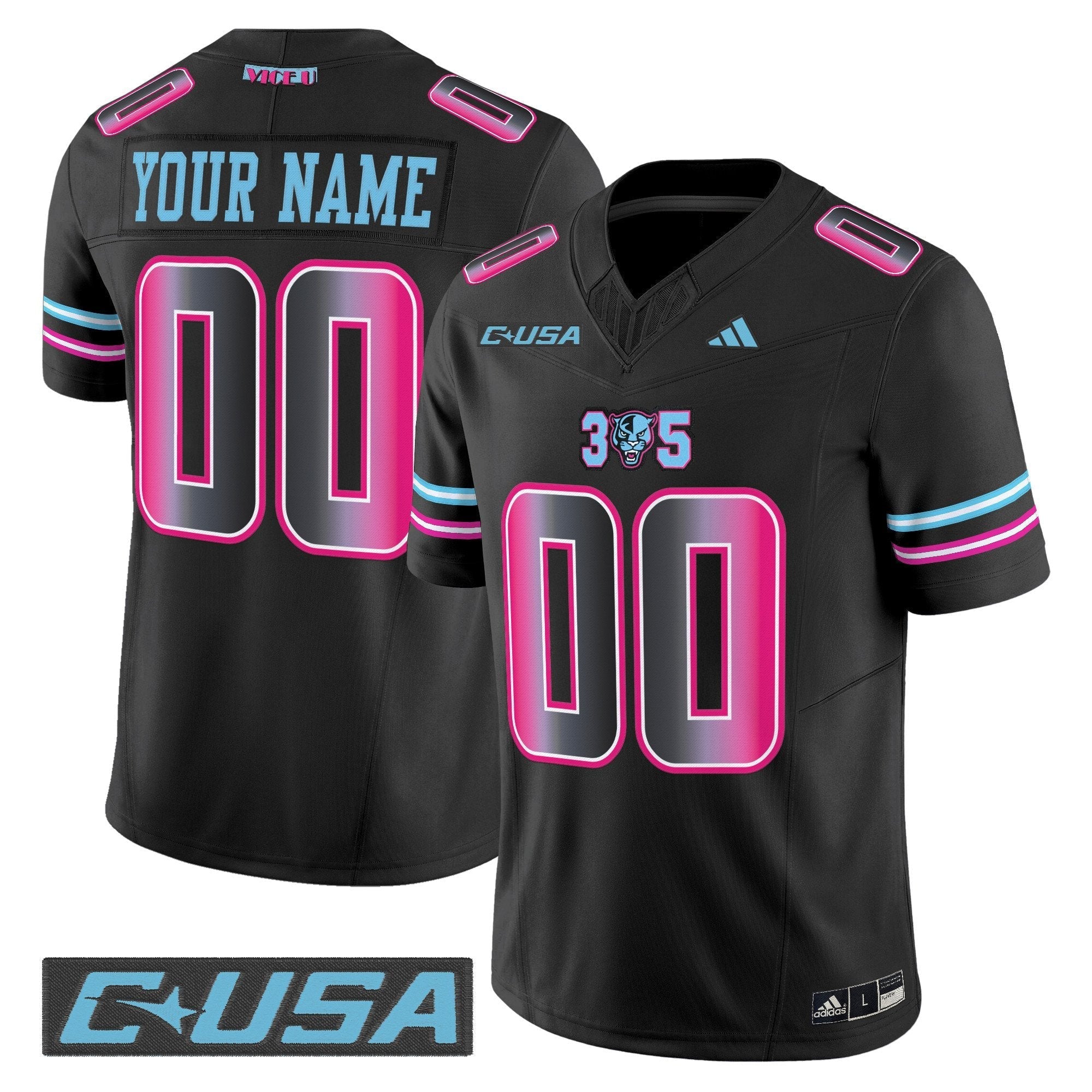 Florida International Panthers 2025 Vapor Limited Custom Jersey - All Stitched