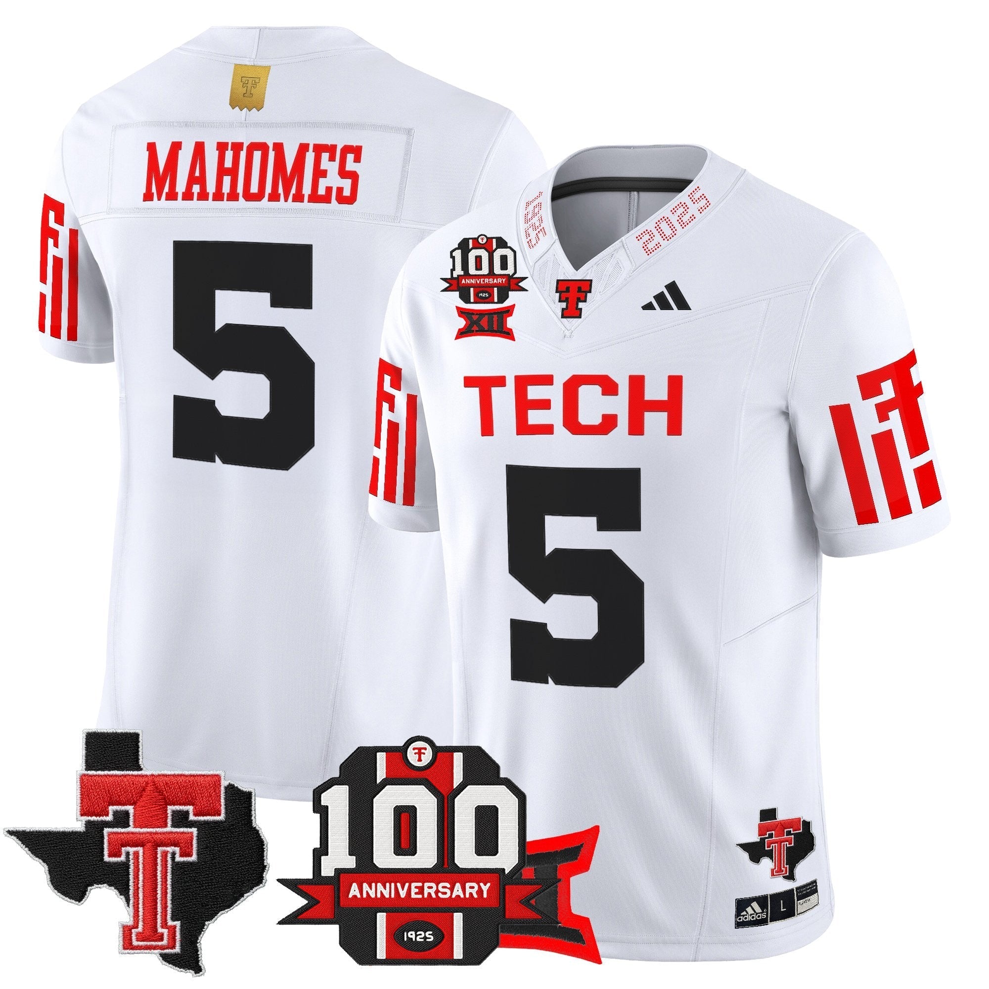 Texas Tech Red Raiders 2025 Vapor Limited Jersey - 100th Anniversary & Texas Patch - All Stitched