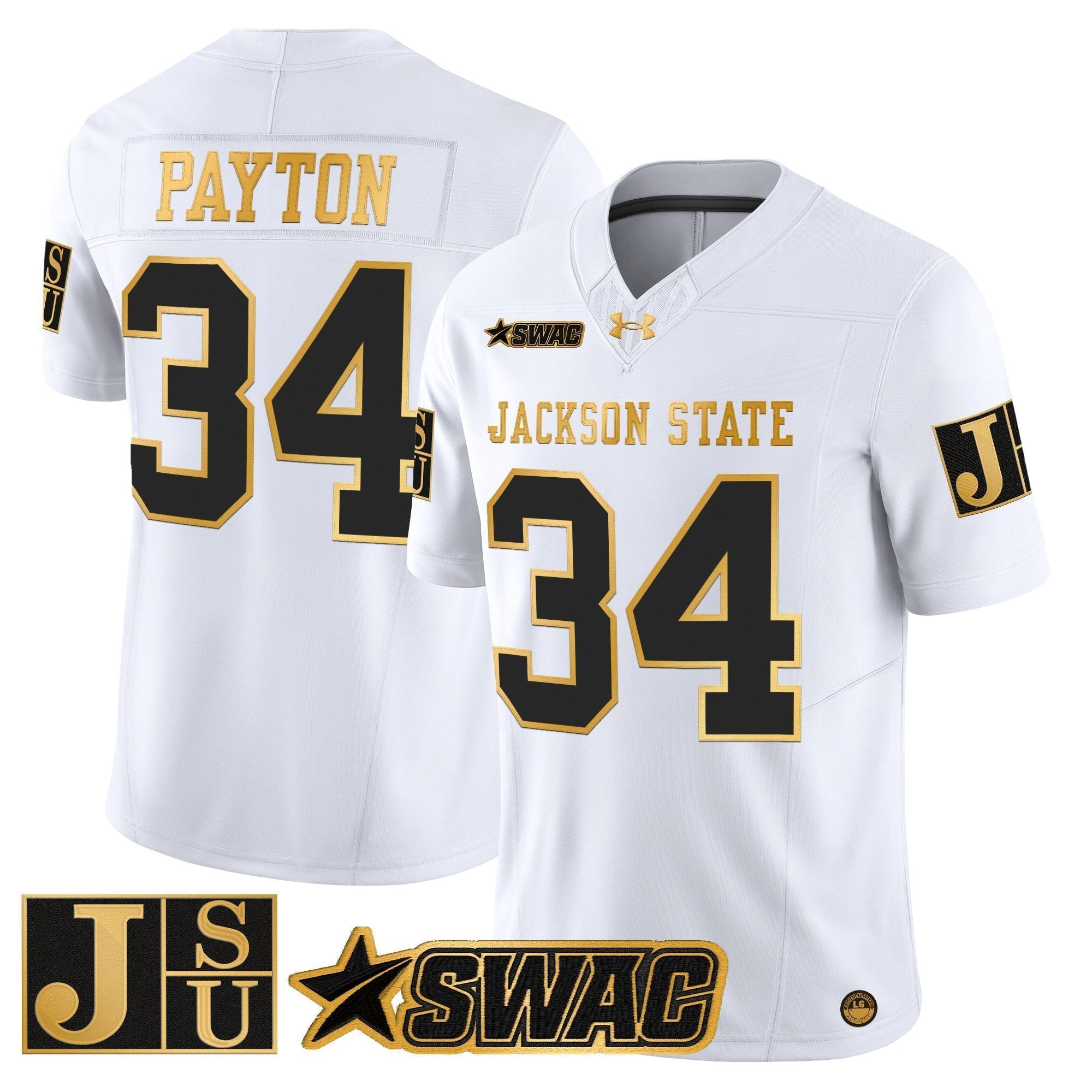 Jackson State Tigers 2025 Gold Vapor Limited Jersey - All Stitched