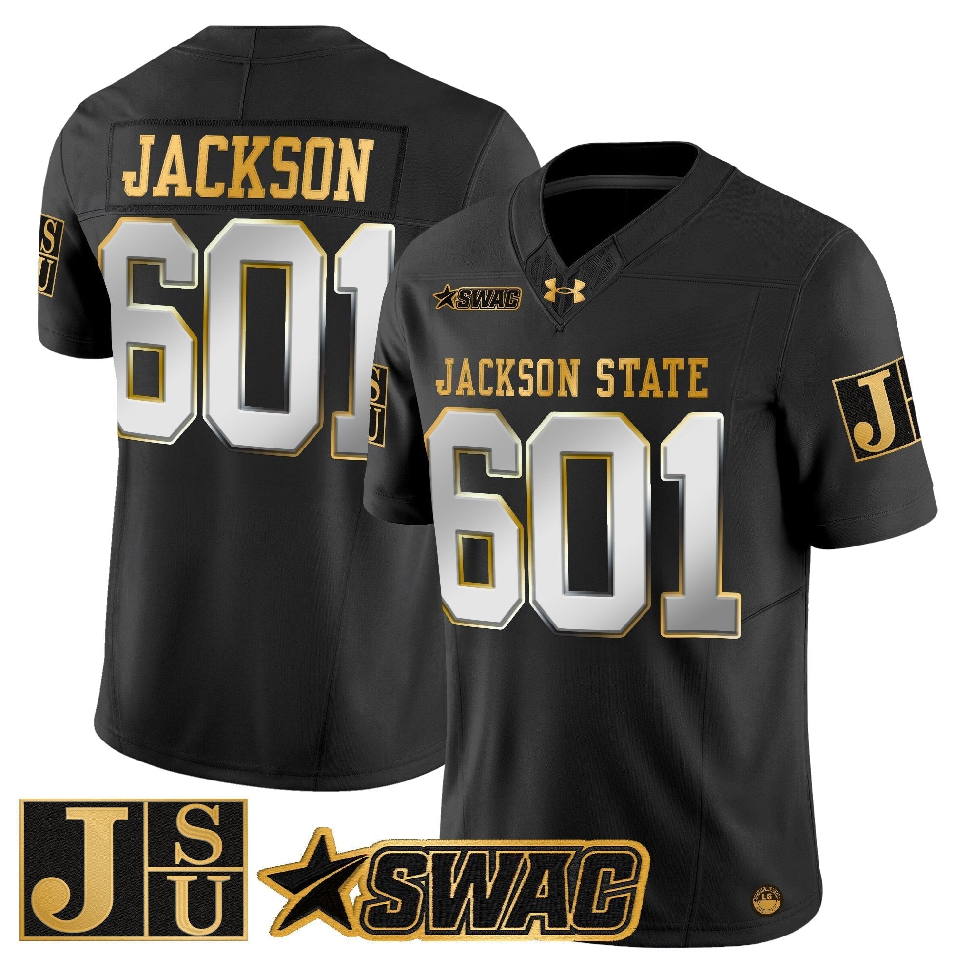 Jackson State Tigers 2025 Gold Vapor Limited Jersey - All Stitched