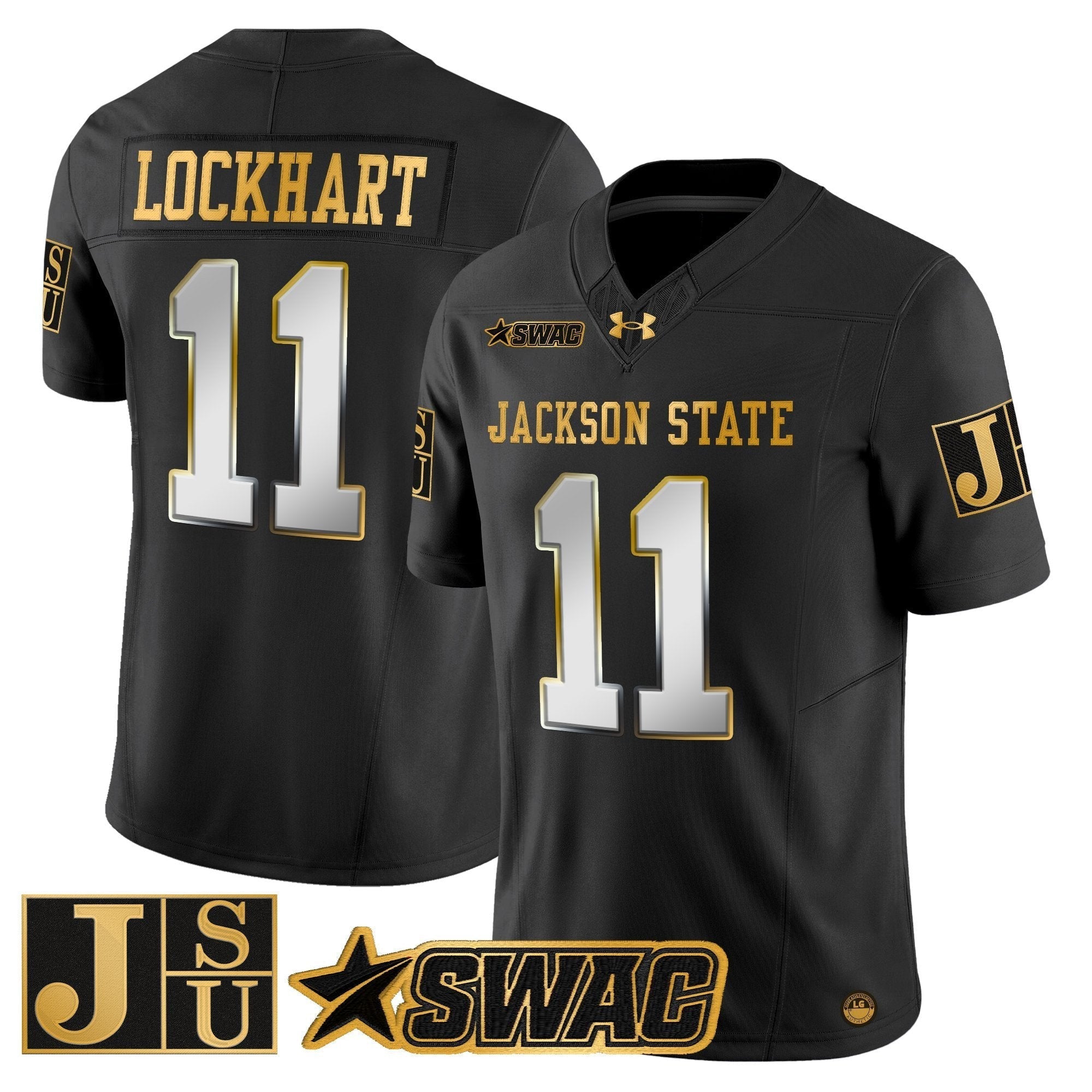 Jackson State Tigers 2025 Gold Vapor Limited Jersey - All Stitched