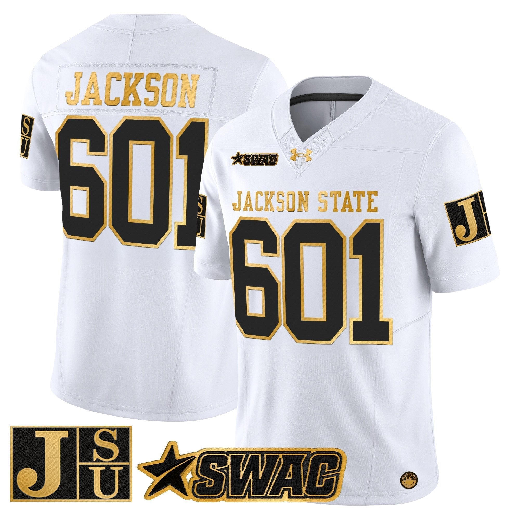 Jackson State Tigers 2025 Gold Vapor Limited Jersey - All Stitched
