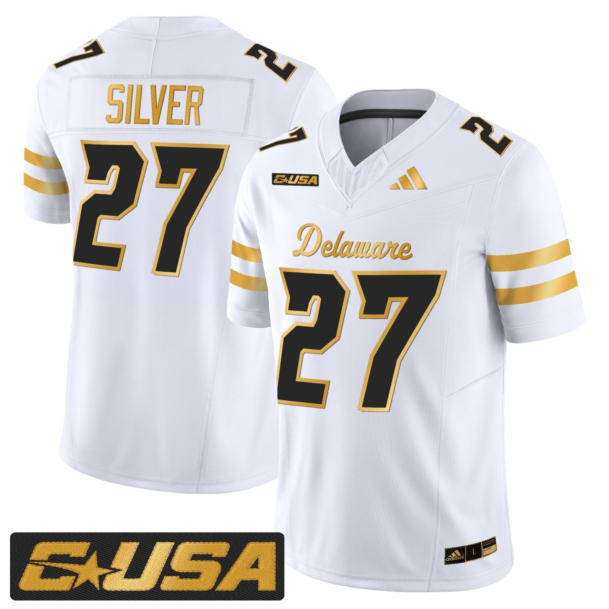 Delaware Blue Hens 2025 Gold Vapor Limited Jersey - All Stitched