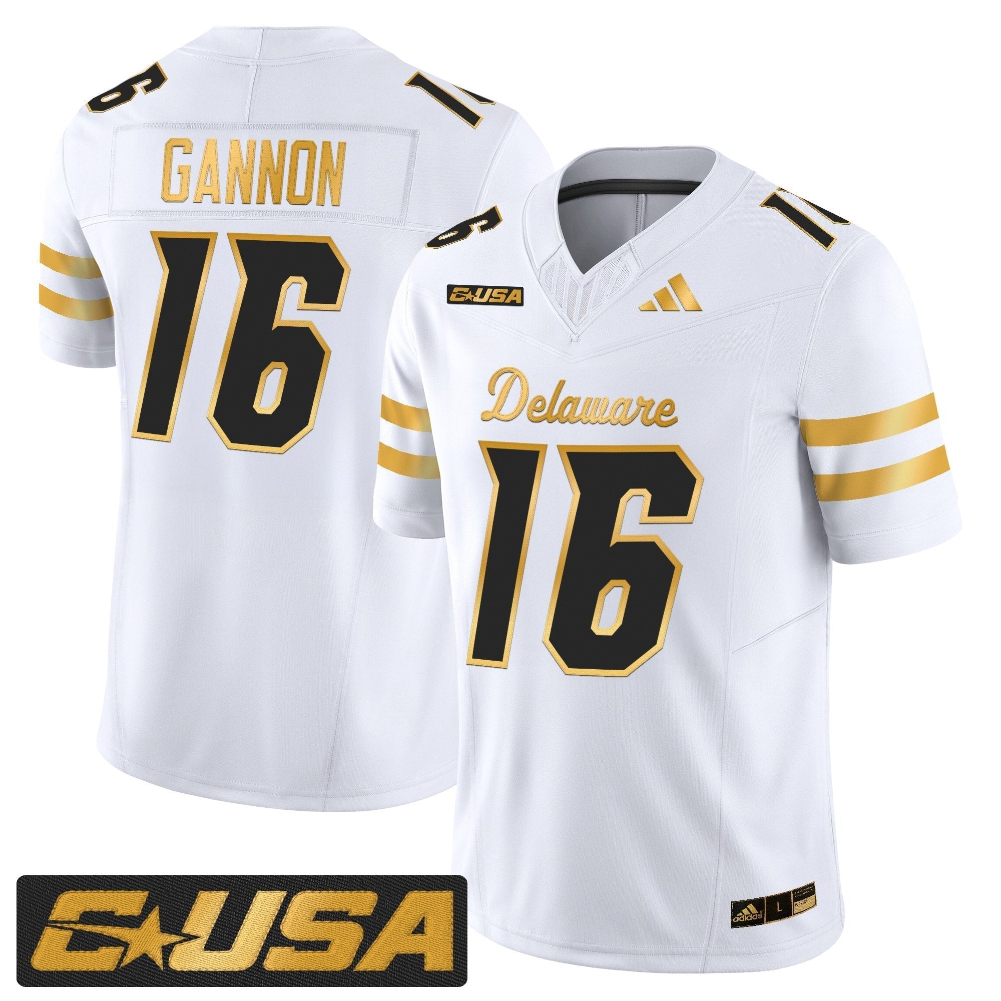 Delaware Blue Hens 2025 Gold Vapor Limited Jersey - All Stitched