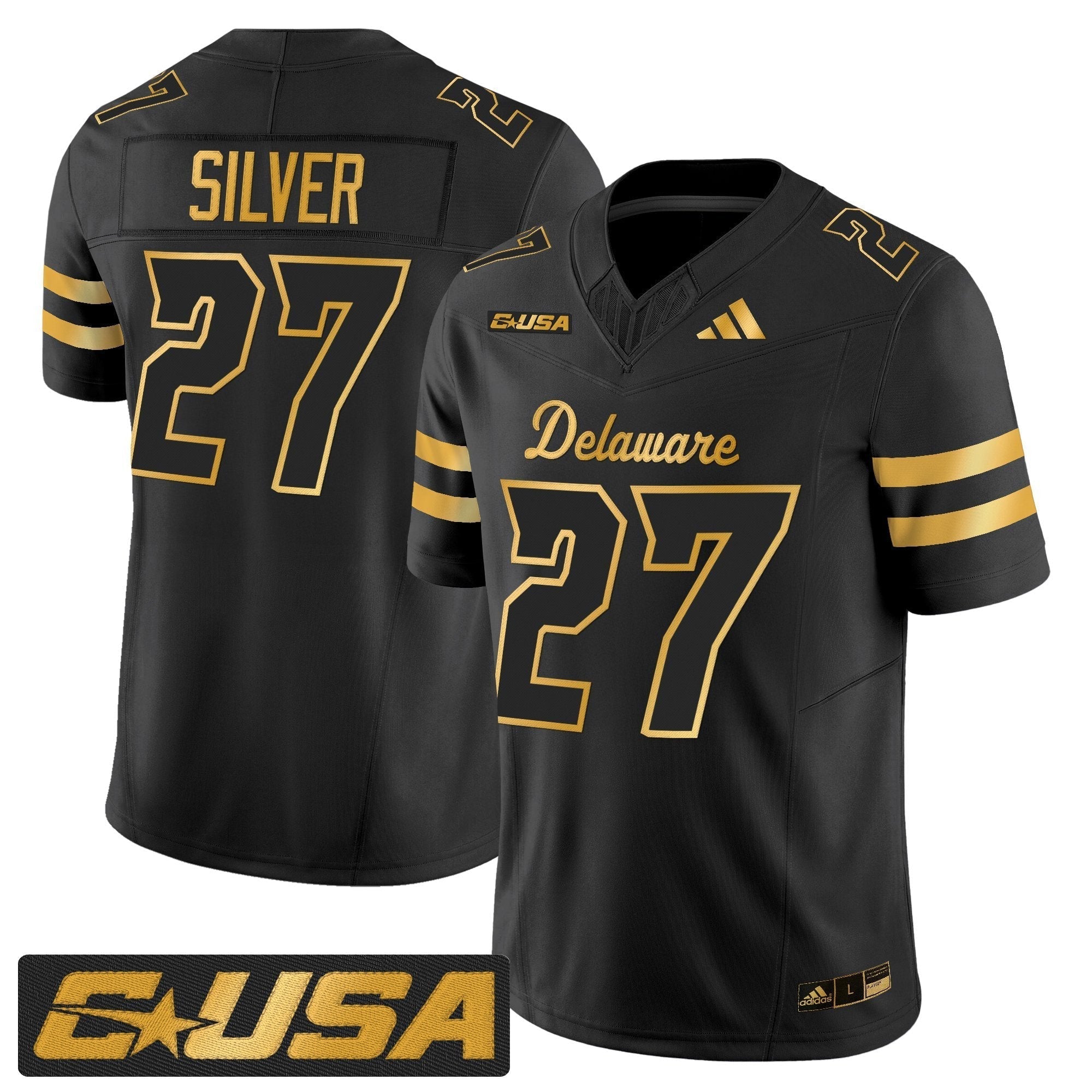 Delaware Blue Hens 2025 Gold Vapor Limited Jersey - All Stitched