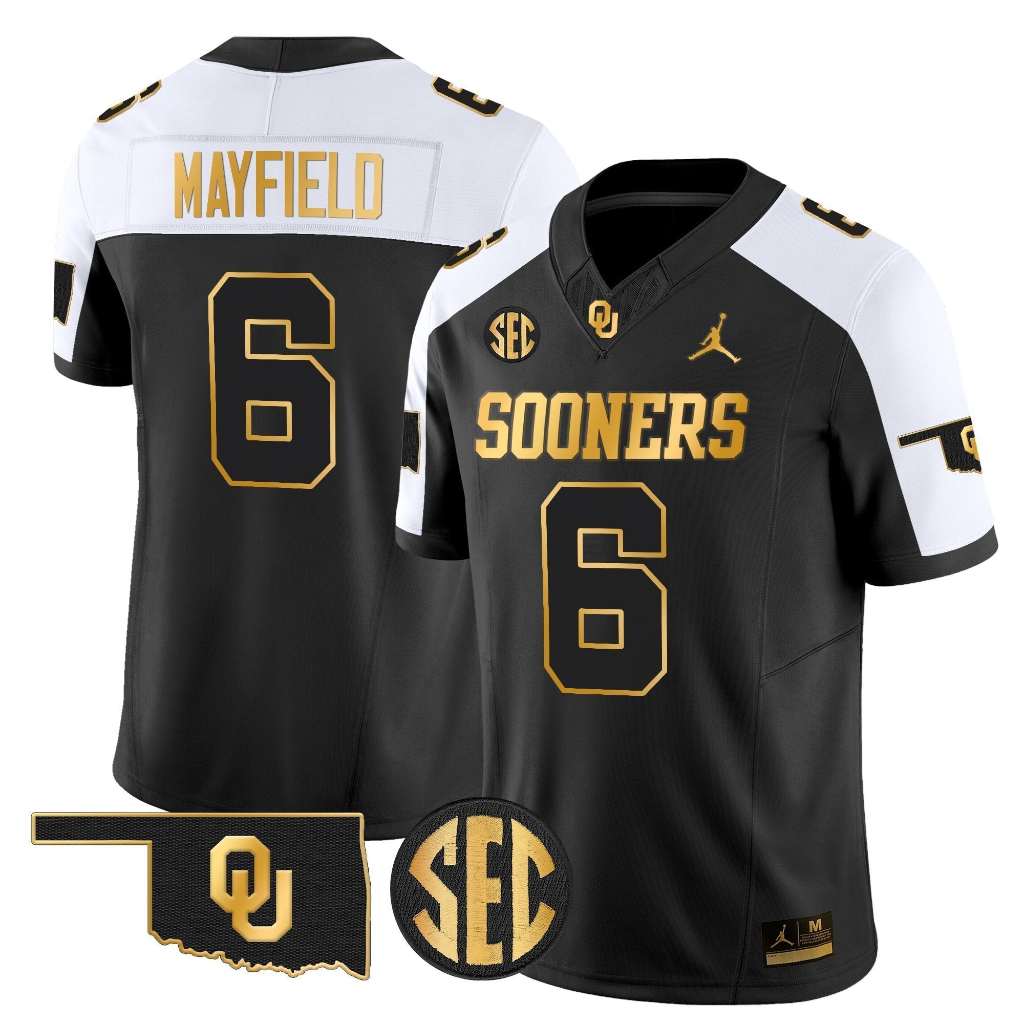 Oklahoma Sooners 2025 Gold Vapor Limited Jersey - All Stitched