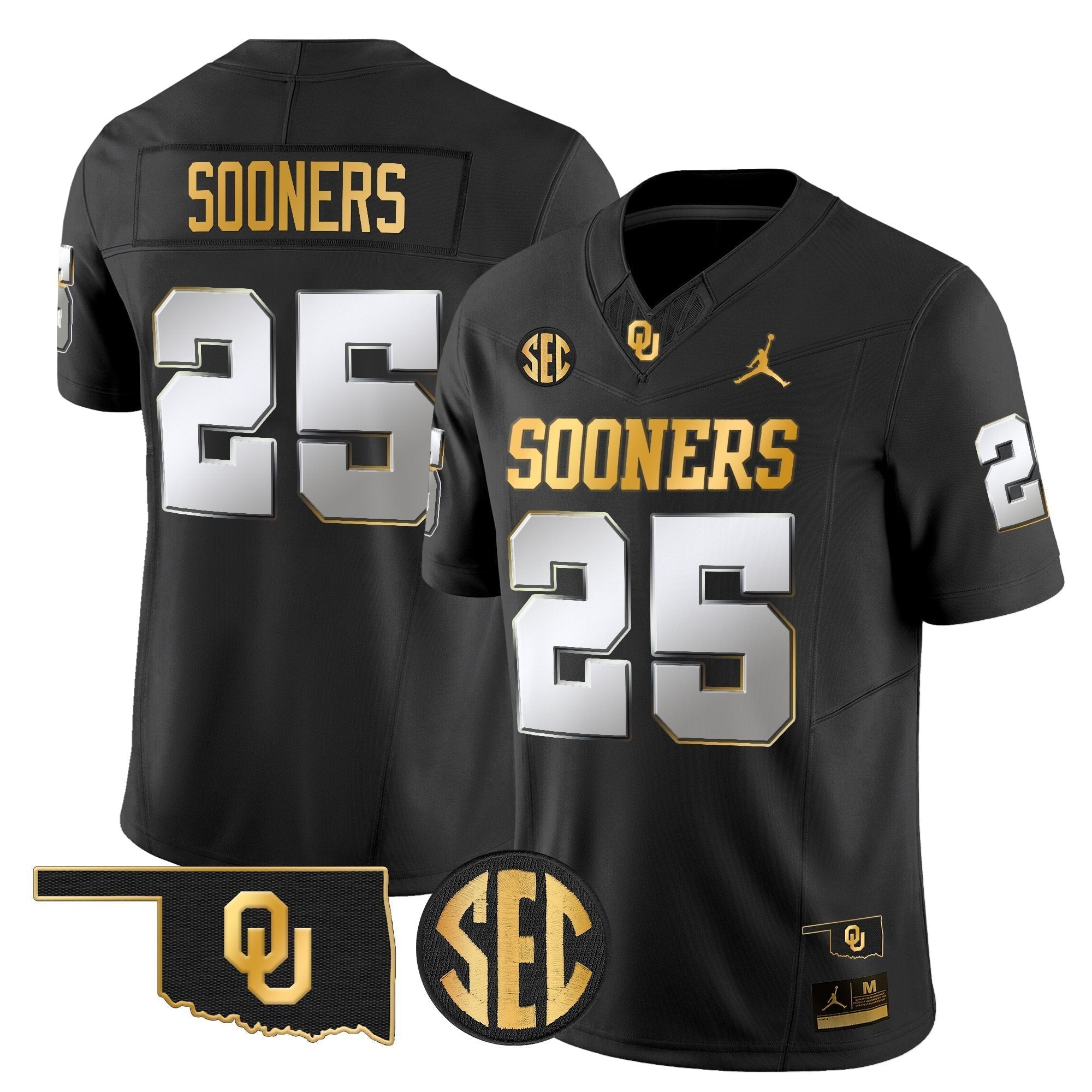 Oklahoma Sooners 2025 Gold Vapor Limited Jersey - All Stitched