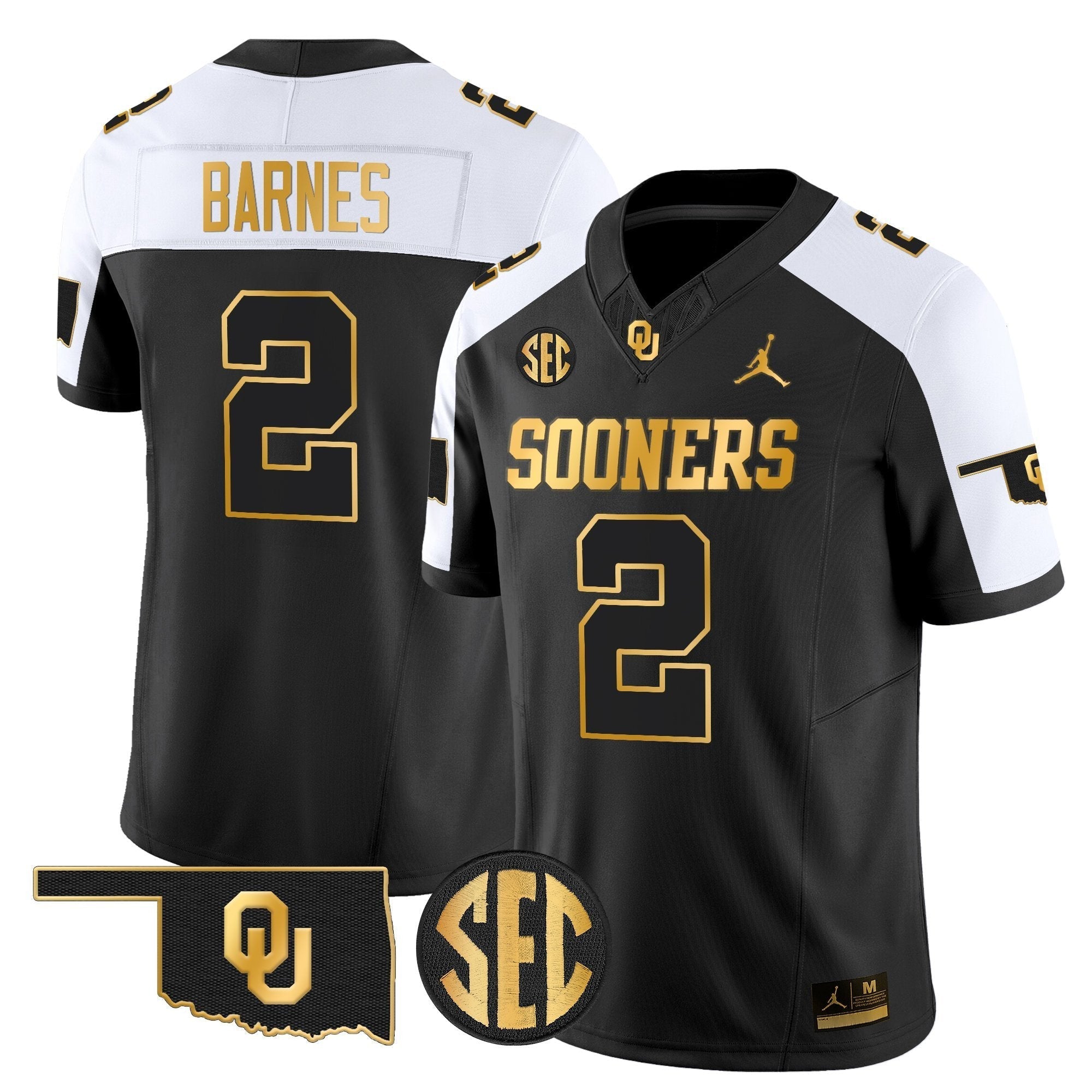 Oklahoma Sooners 2025 Gold Vapor Limited Jersey - All Stitched