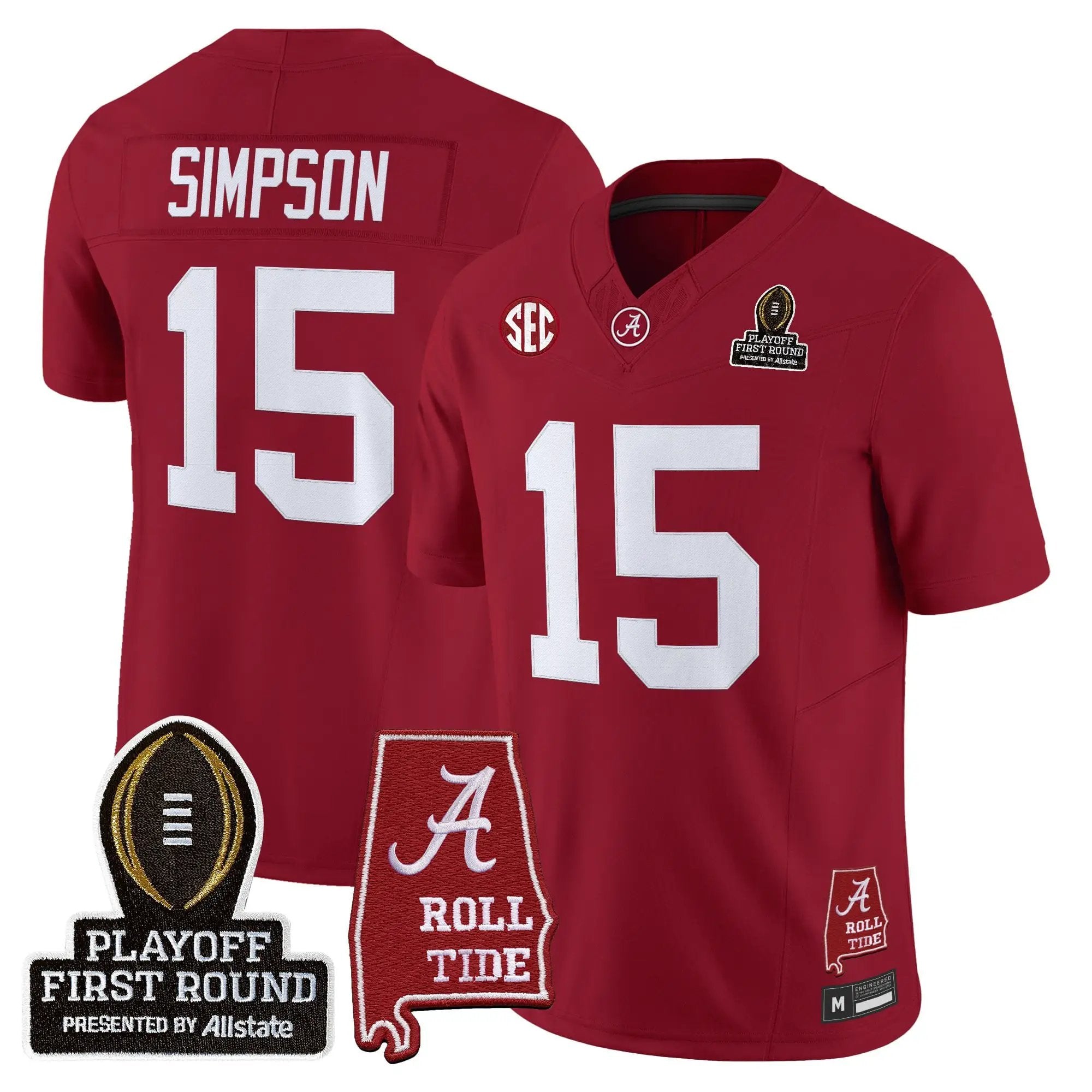 Men Alabama Crimson Tide Football 2025 Playoff First Round Vapor Limited Jersey