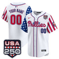 Philadelphia Phillies America250 Edition Vapor Premier Limited Custom Jersey - All Stitched