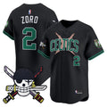 Men Boston Celtics x  OP Patch Vapor Baseball Jersey - Zoro Edition - Stitched