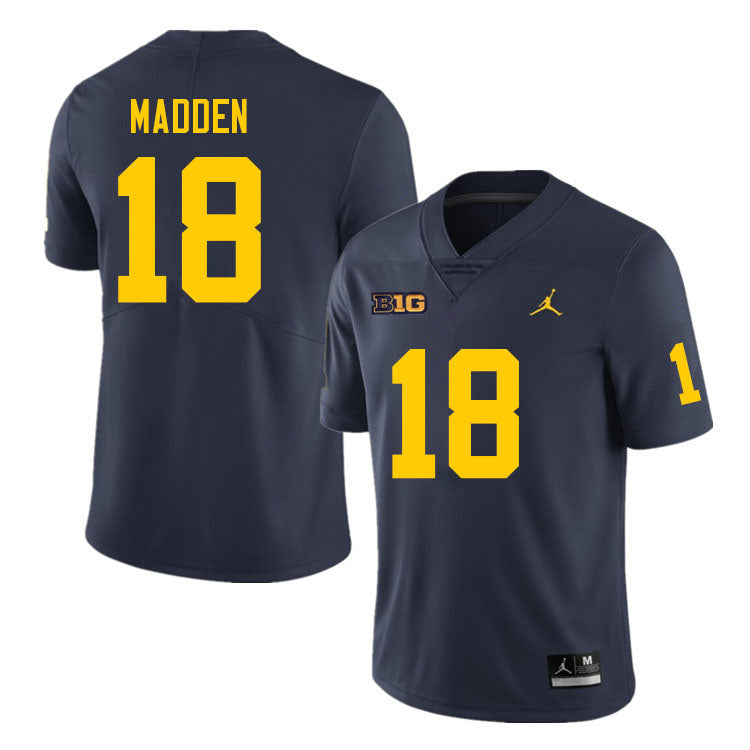 #18 Jesse Madden College Men’s Michigan Wolverines Football Jersey Stitched