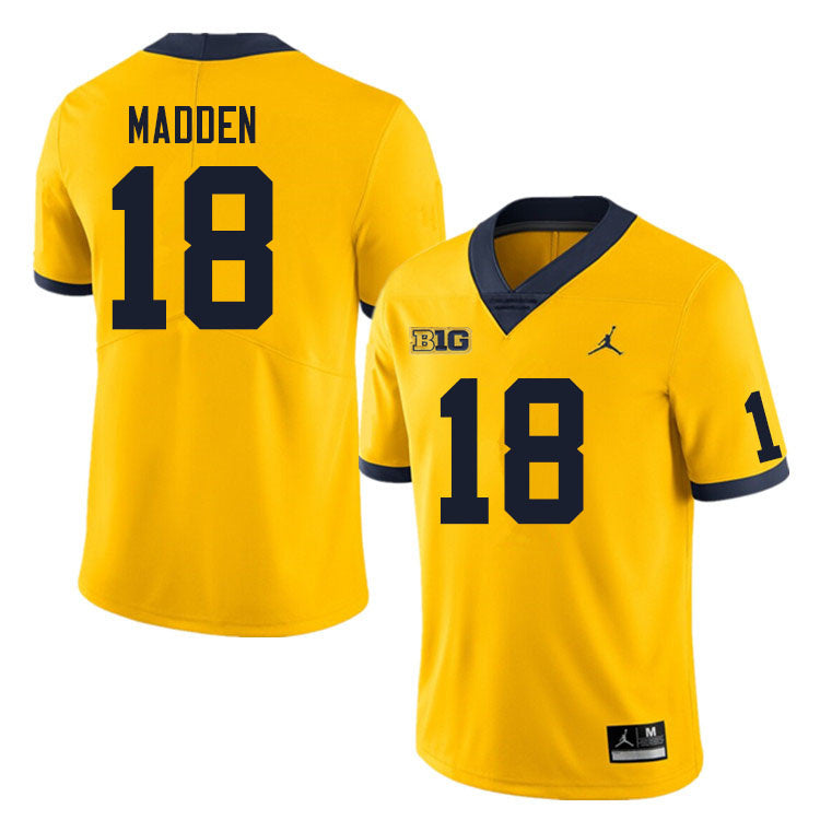 #18 Jesse Madden College Men’s Michigan Wolverines Football Jersey Stitched